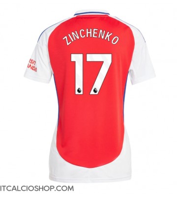 Arsenal Oleksandr Zinchenko #17 Prima Maglia Femmina 2024-25 Manica Corta